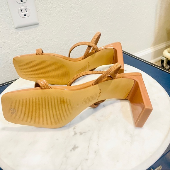NWT Aldo Mod-Block Nude Step In Heels Size 10 - Picture 8 of 12